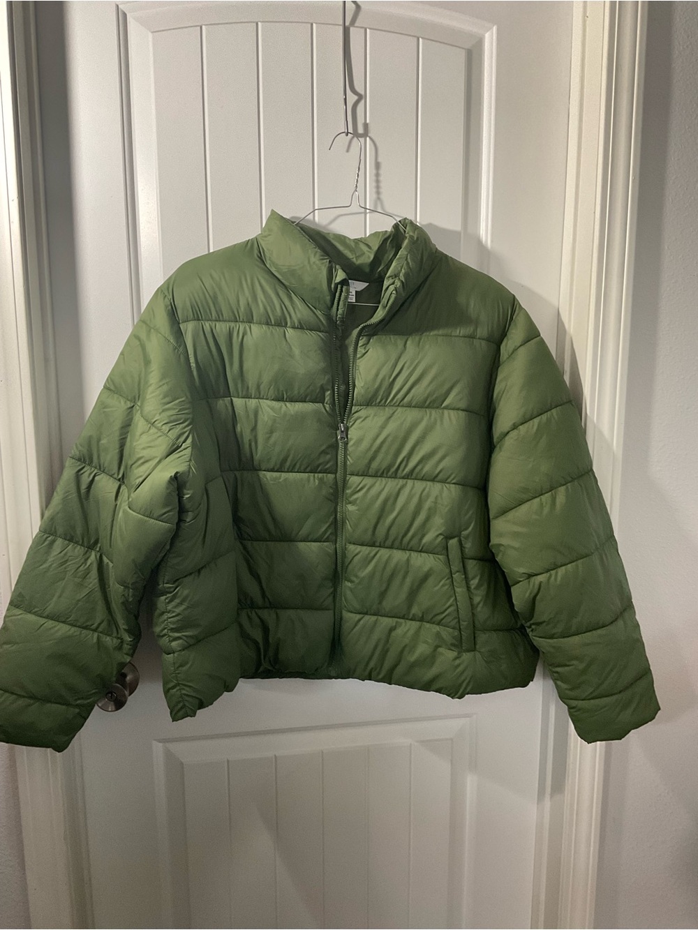 Time and Tru Olive Green Puffer Jacket with Tag